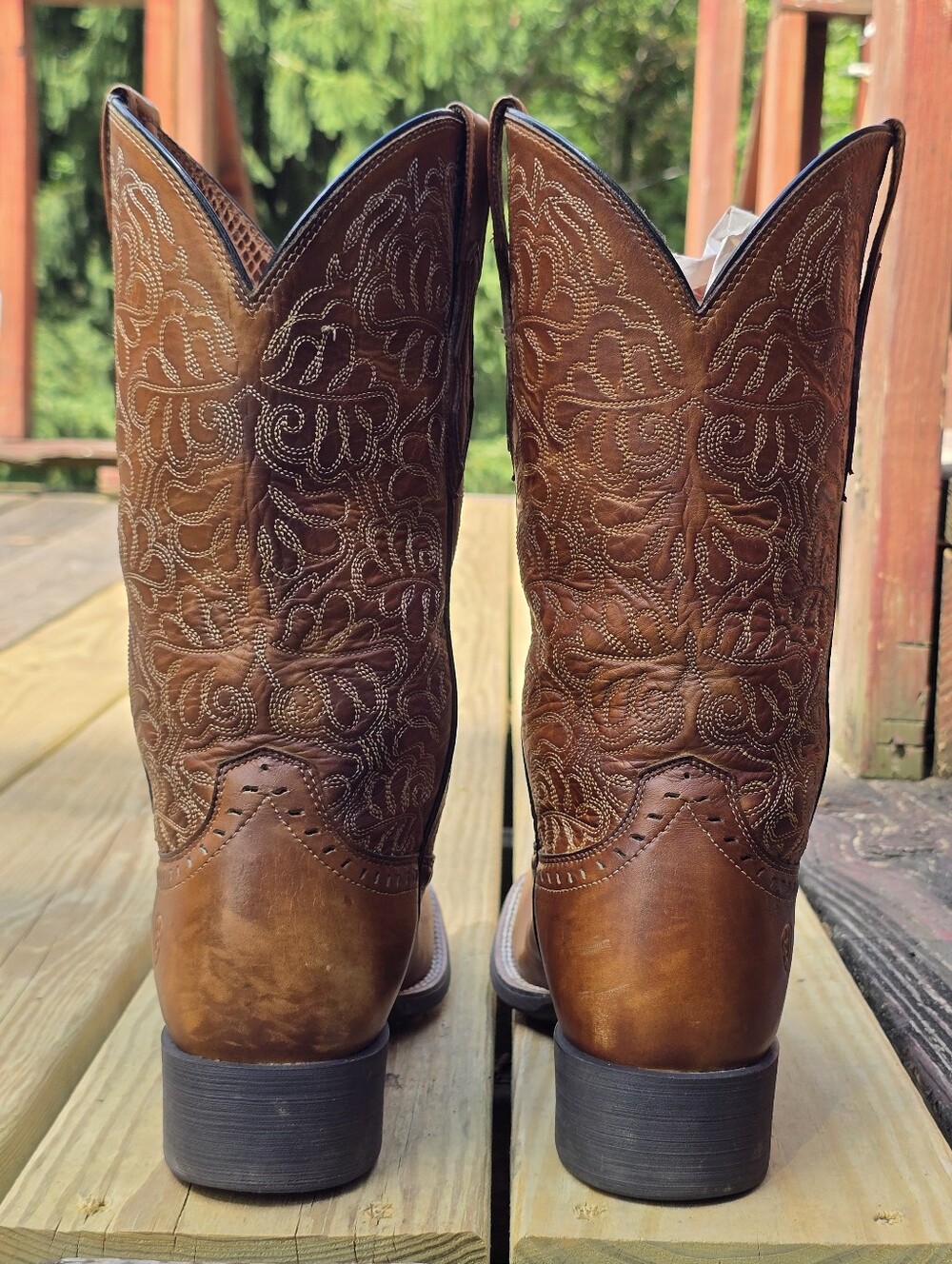 Ariat Womens Round Up Remuda Performance Western Boots, Brown, Square Toe, Sz 7B - Picture 8 of 11